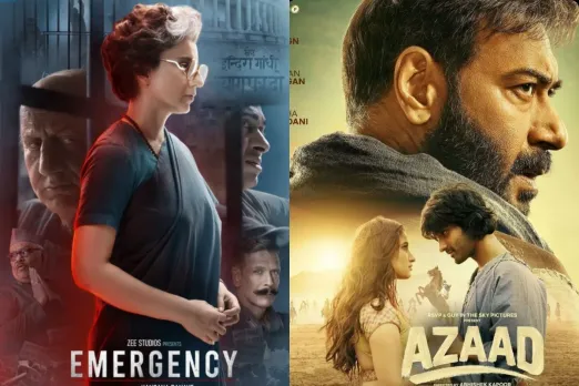 Azaad vs Emergency Box Office Collection Day 1