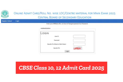 CBSE Admit Card 2025