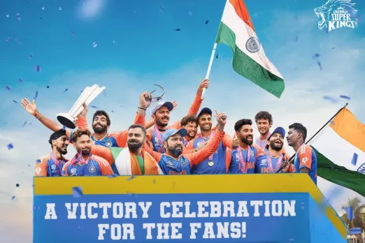 Team India Victory Parade Bus