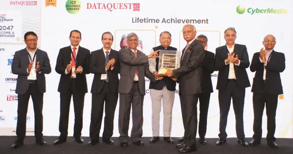 Rajeev Chandrashekhar, Raman Roy, Dr. BVR Mohan Reddy, and Srikanth Velamakanni emerge as winners at the 31st Dataquest ICT Awards