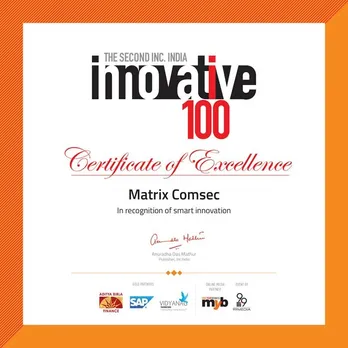 Matrix Awarded India's 100 innovative SME Company by INC. Magazine