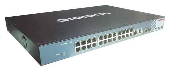DIGISOL launches 24 Port Fast Ethernet Layer 2 Web managed PoE+ Switch