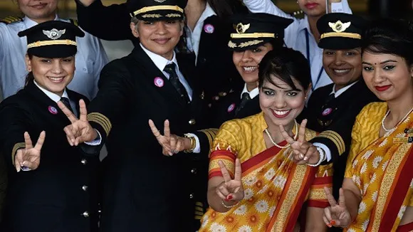 Air India sets record with all women flight crew