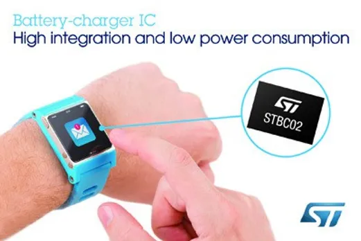 STMicroelectronics Red Carpets battery charger chip for Wearables, Portable Applications