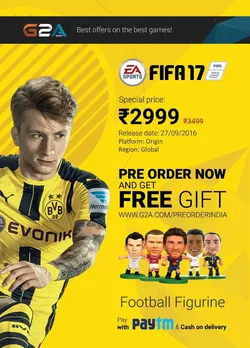 FIFA 17 is up for Pre Order at G2A.com, Release date: 29th Sept’16