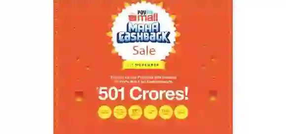 Paytm Mall ‘Maha Cashback Diwali Sale’ starts on 1st November