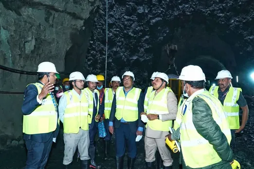 MP CM Mohan Yadav inspective underground tunnel 