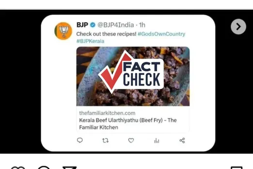 Fact Check: Kerala BJP didn’t shared beef recipe to get votes
