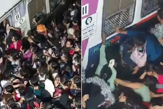 Thane Railway station crowd video is viral on Internet