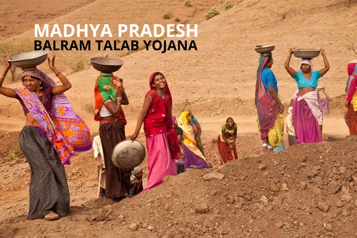 Women building a pond to assist in farming and water storage