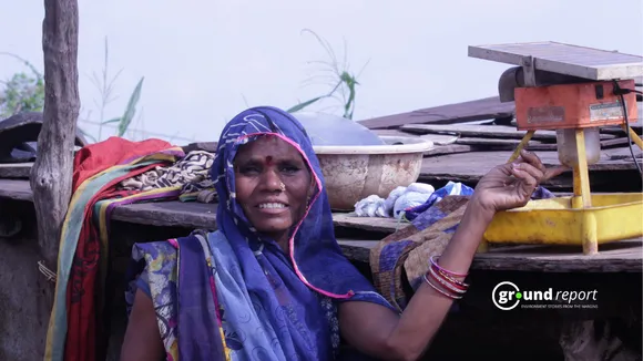 Kaku with her solar light trap