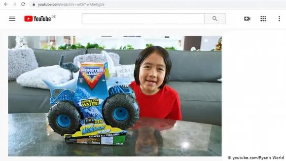 This Nine-year-old child earned 30 million dollar from YouTube