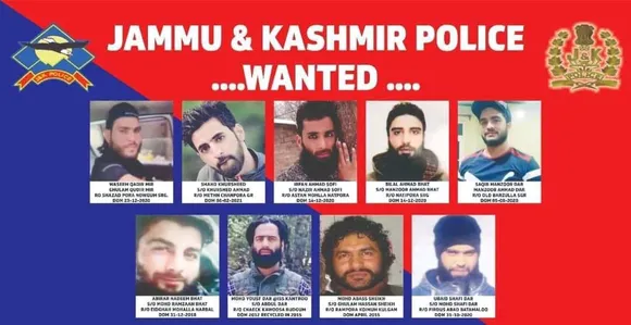 J&K police releases list of 9 wanted militants operating in Srinagar