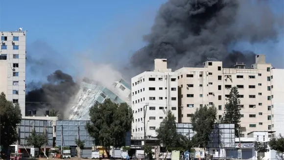 Al Jazeeera, other international media outlets in Gaza destroyed by Israeli air strike