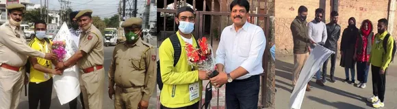 Meet Uzair Fayaz who completes 950 KMs Srinagar-Delhi marathon run in 7 days