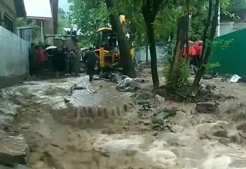 Flood like situation in Dharamsala due to heavy rains