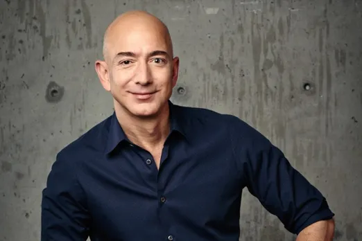 Jeff Bezos, founder of Amazon, a billionaire entrepreneur traveling in space