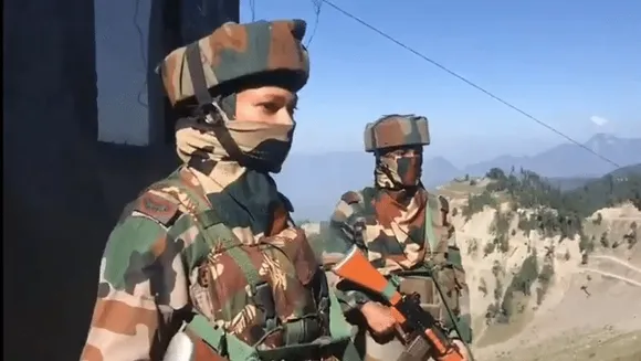 Women soldiers posted at different places in Kashmir