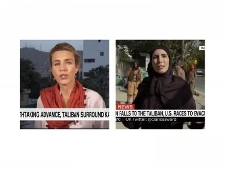 US female reporter wears hijab after Taliban takeover
