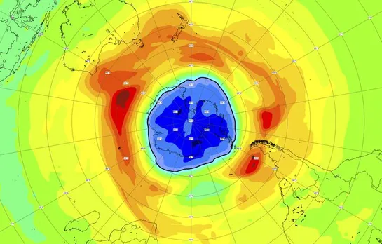 Ozone hole over South Pole already outsizes Antarctica
