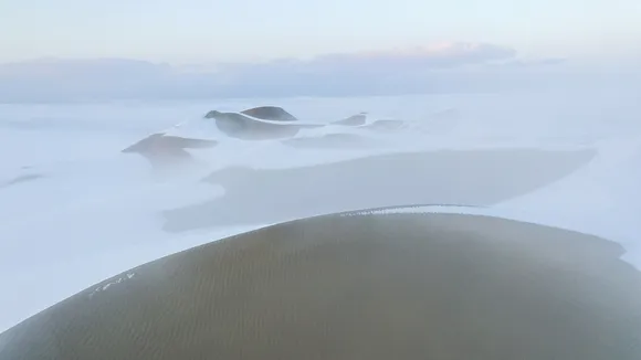 In pictures: Snowfall in the Taklamakan desert