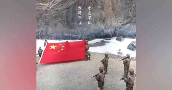 Chinese flag in Galwan Valley? What's the whole story