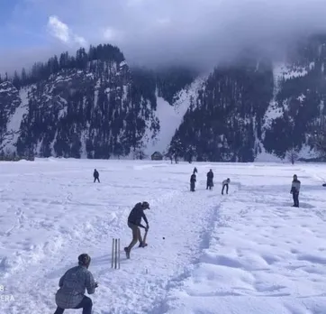 Snow cricket in Kashmir's Gurez valley