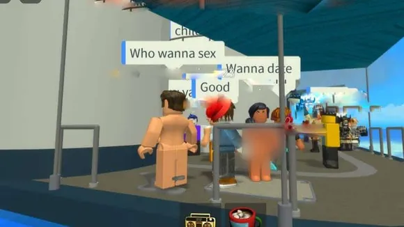 Se* parties hosted on children's game Roblox