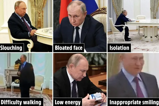 Nine signs Vladimir Putin is suffering serious disease