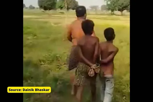 Video: 2 poor children beaten badly in Madhubani for stealing 2 Mangoes