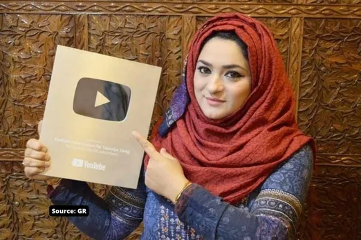 Tasiya Tariq, First Srinagar Female received YouTube Silver play button 