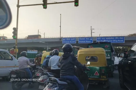 Pollution hotspots in Delhi-NCR, Traffic Jam is a major contributor