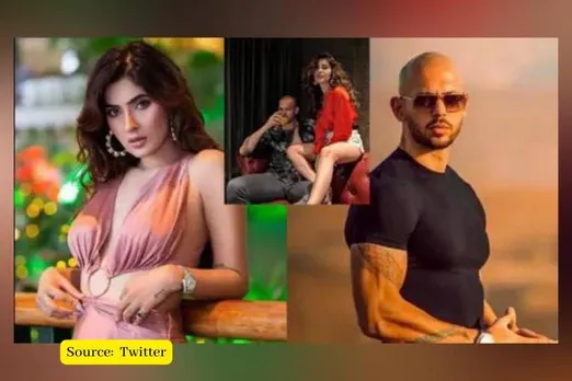 What is actress Karishma Sharma connection with Andrew Tate?