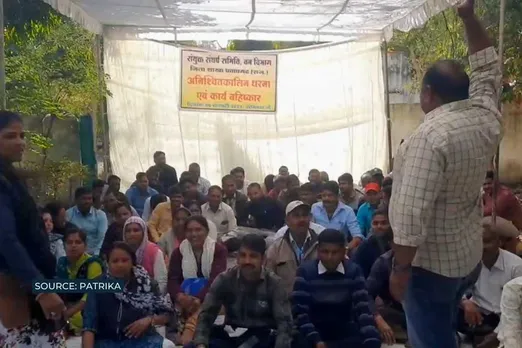 Forest workers in Rajasthan demanding equal pay and weapons for self-defense