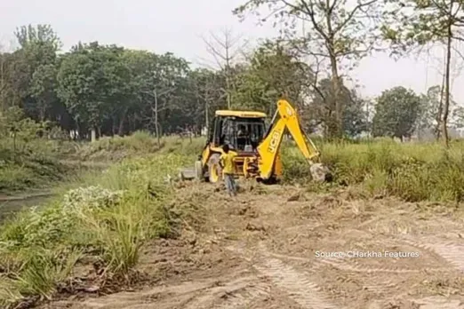 MNREGA work from machine in villages