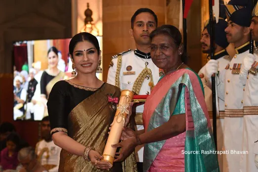 Netizens express sexist judgment on actor Raveena Tandon's Padma Shri award