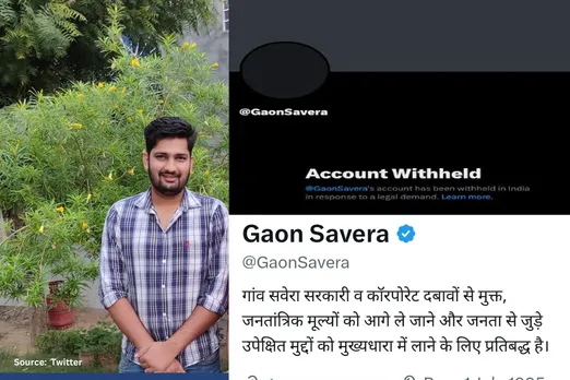 Who is Journalist Mandeep Punia whose media channel Gaon Savera twitter account withheld?
