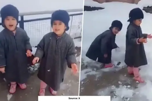 Snowfall reporting video of adorable Kashmiri kids going viral on Internet