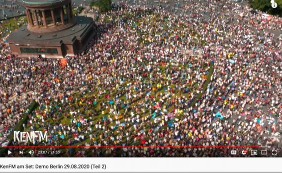 Demonstrations in Germany protesting against restrictions imposed in COVID's name