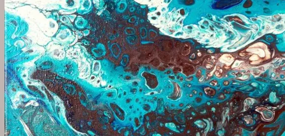 Fluid Ocean Art on Canvas at Todi Mill Social