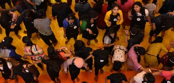 350 Women attempted a foot painting world record at The Pavillion on this International Women’s Day