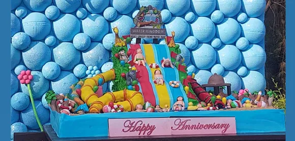 A 47 KGS, 3-Dimensional Water Kingdom Themed Designer Cake to bring in Asia’s largest water park’s 21st Anniversary