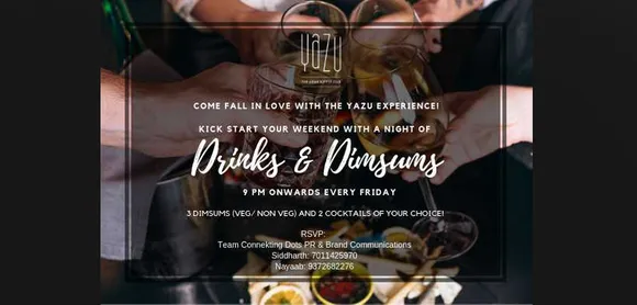 Drinks and Dimsums at Yazu on Friday, 21st June 2019 from 9pm