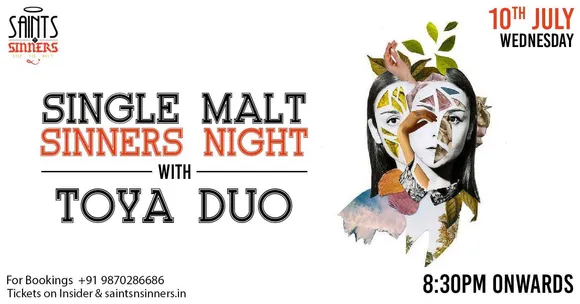 Single Malt Sinners Night with Toya Duo at Sanits N Sinners