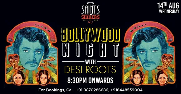 Bollywood Night with Desi Roots at Saints N Sinners