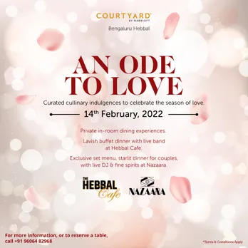 Cupid Strikes This Valentine's Day at Courtyard by Marriott Bengaluru Hebbal