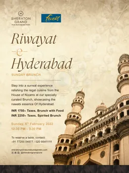 Riwayat-e-Hyderabad, a Sunday Brunch like no other only at Sheraton Grand Pune Bund Garden Hotel