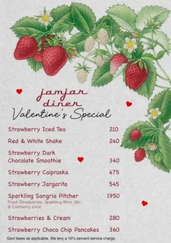 This V-day, Spread the Love with a Strawberry Special Menu at Jamjar Diner, Andheri and Bandra!