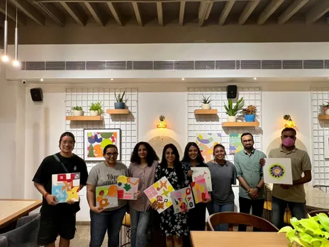 Abstract Collage Workshop at Smoke House Deli, Colaba on 1st May 2022 