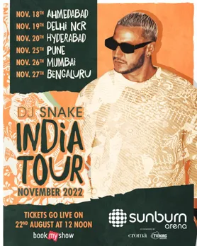 DJ Snake Announces Massive six city India Tour with Sunburn Arena